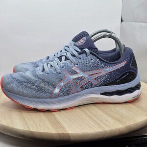 Women’s 9 Asics Gel Nimbus 23 Blue orange Gym Running Shoes Sneakers 1012A885
